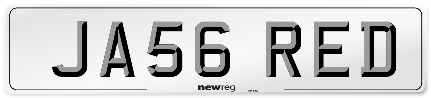 JA56 RED Number Plate from New Reg